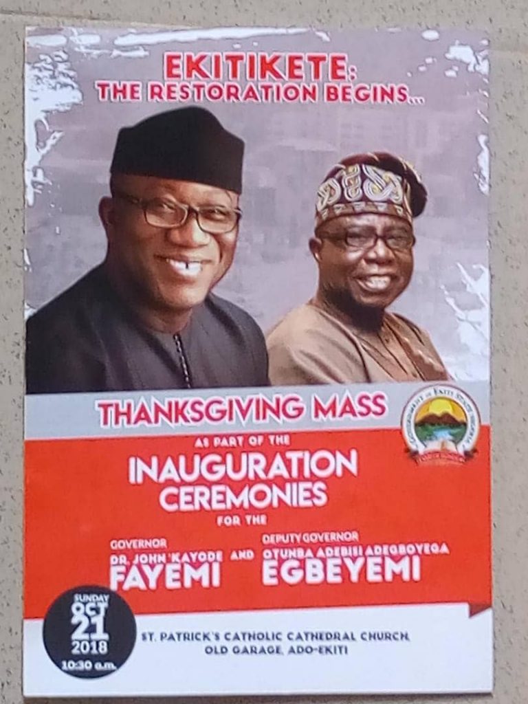 A Double WHAMMY!!! Thanksgiving Mass then the Isan reception ; Part of the inauguration ceremonies