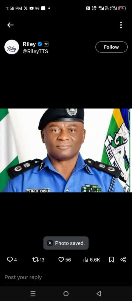Tunji Disu, the new Inspector General of Police (IGP) Nigerian Police