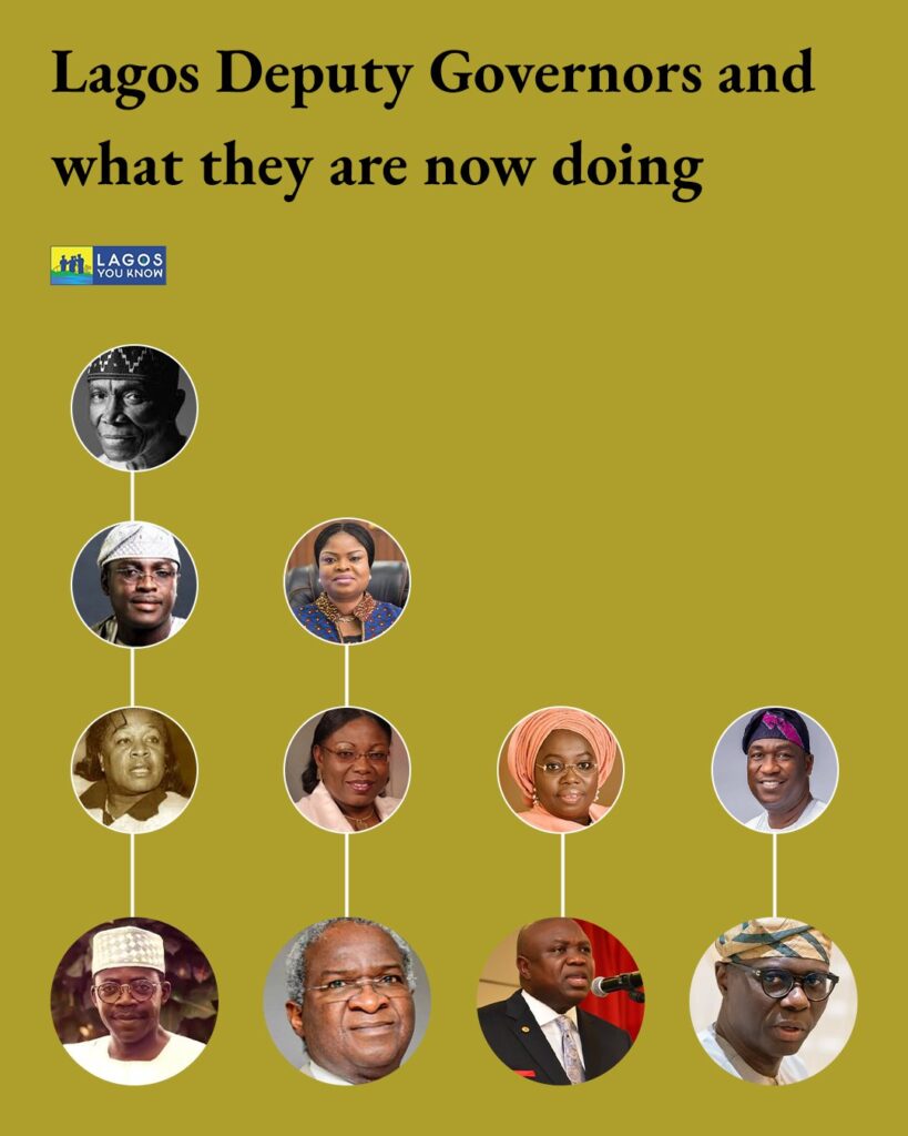 In Lagos politics there is always more attention on the Governor than his deputy, but have you ever wondered what Lagos deputy governors are doing after leaving office?